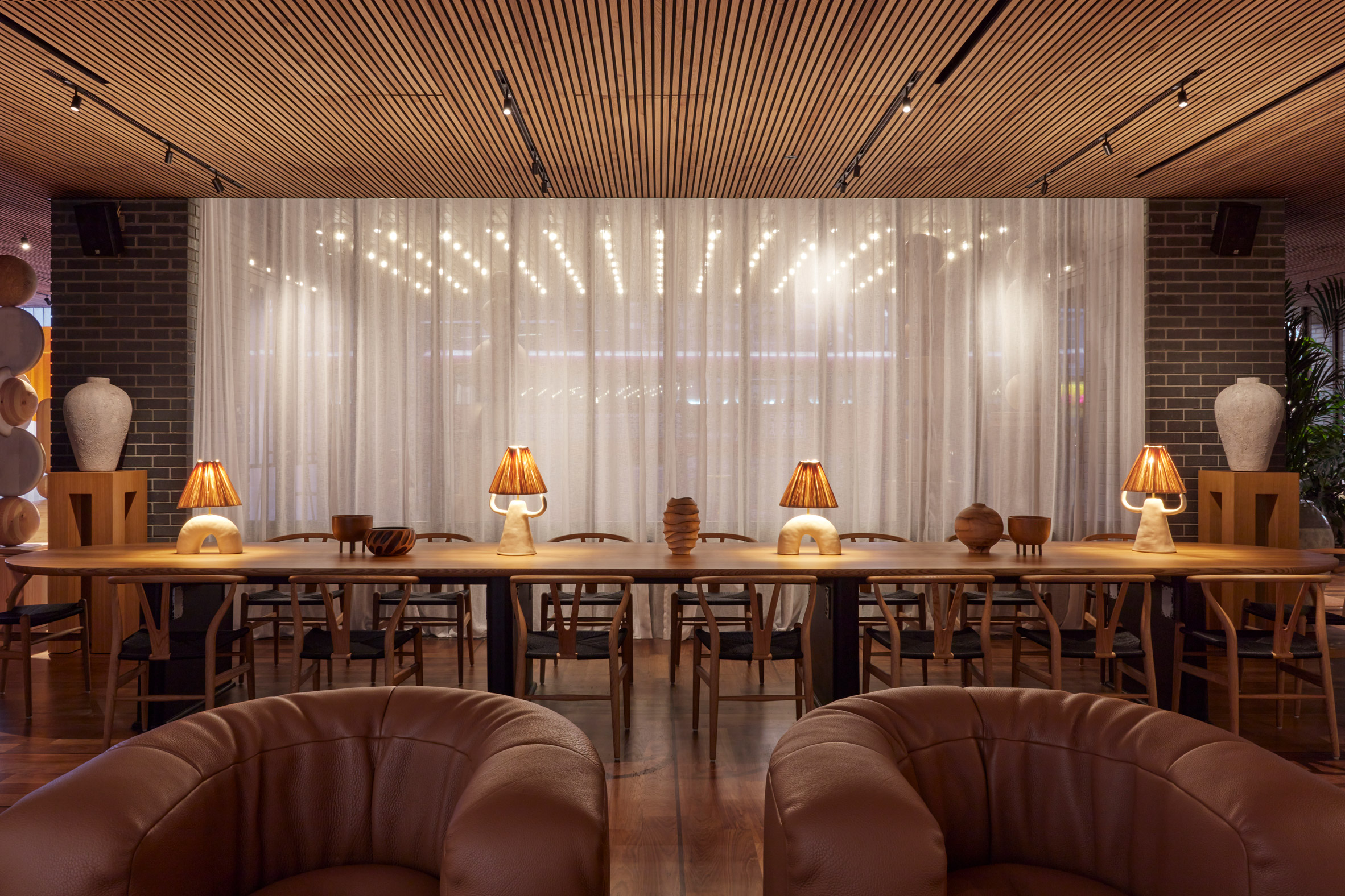 The lobby of One Hundred Shoreditch by Lore Group