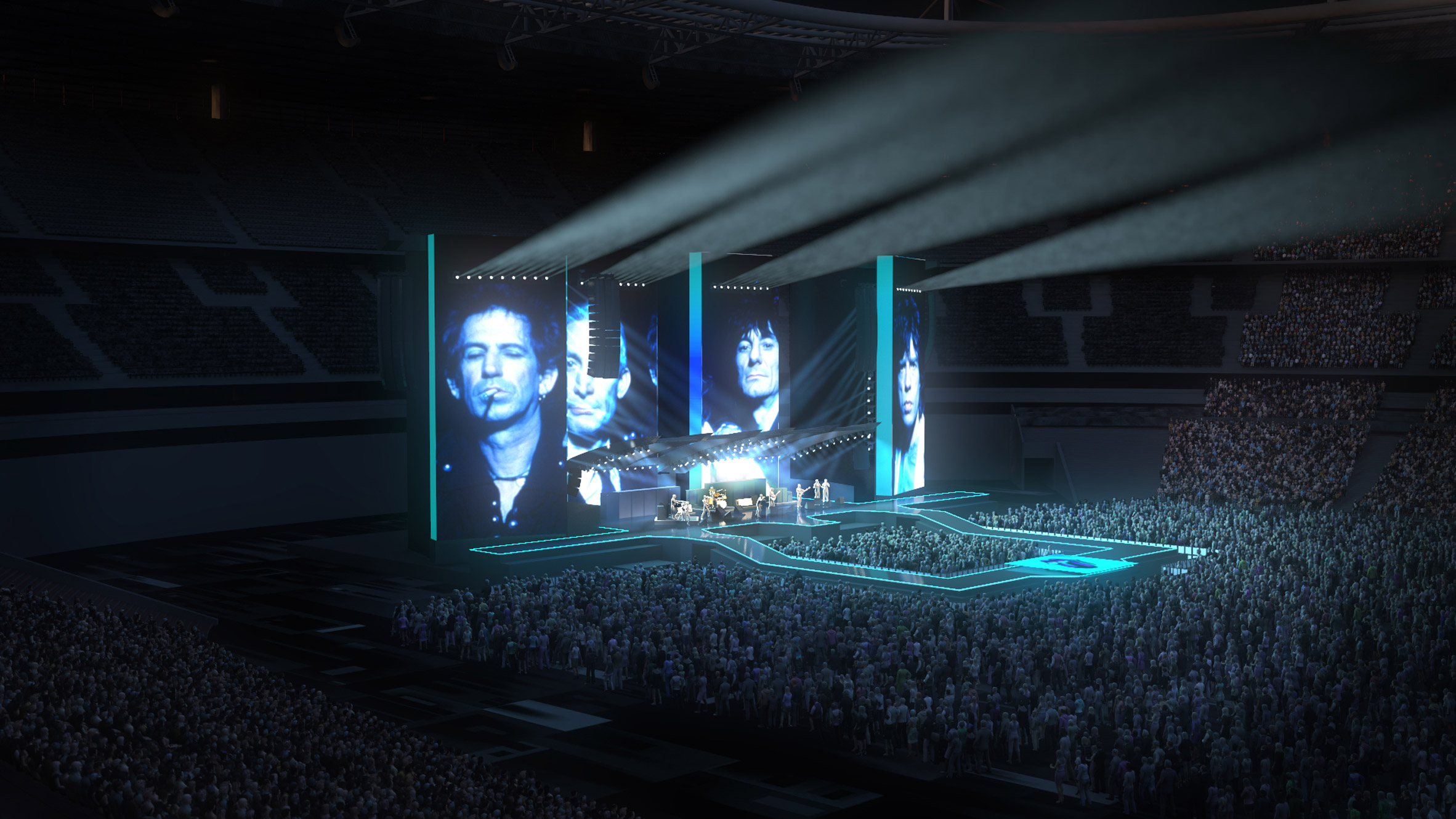 Winkler designed the stage for the Rolling Stone's No Filter tour