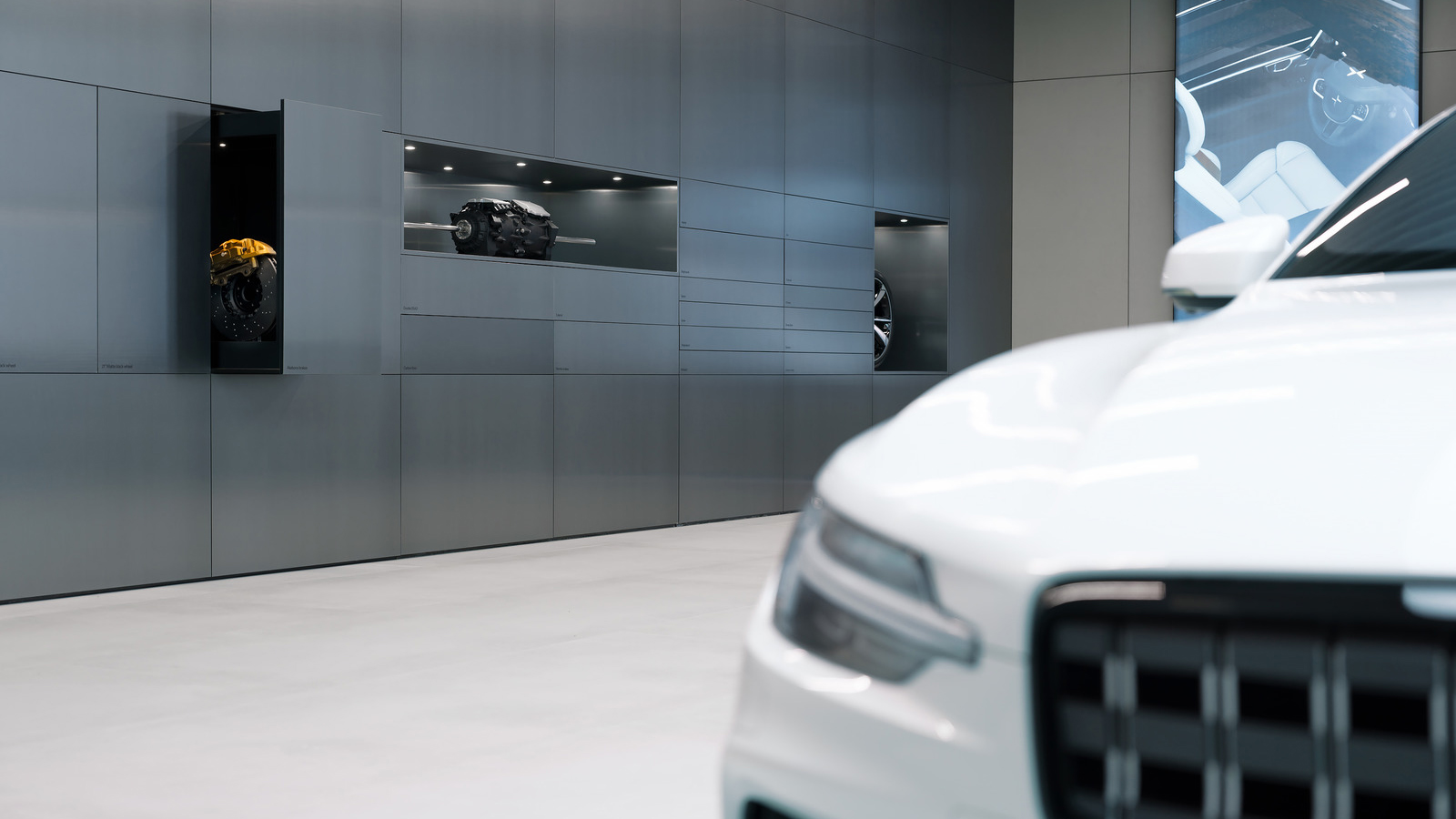Polestar Places are creative environments where customers will be able to examine the inner workings of the car
