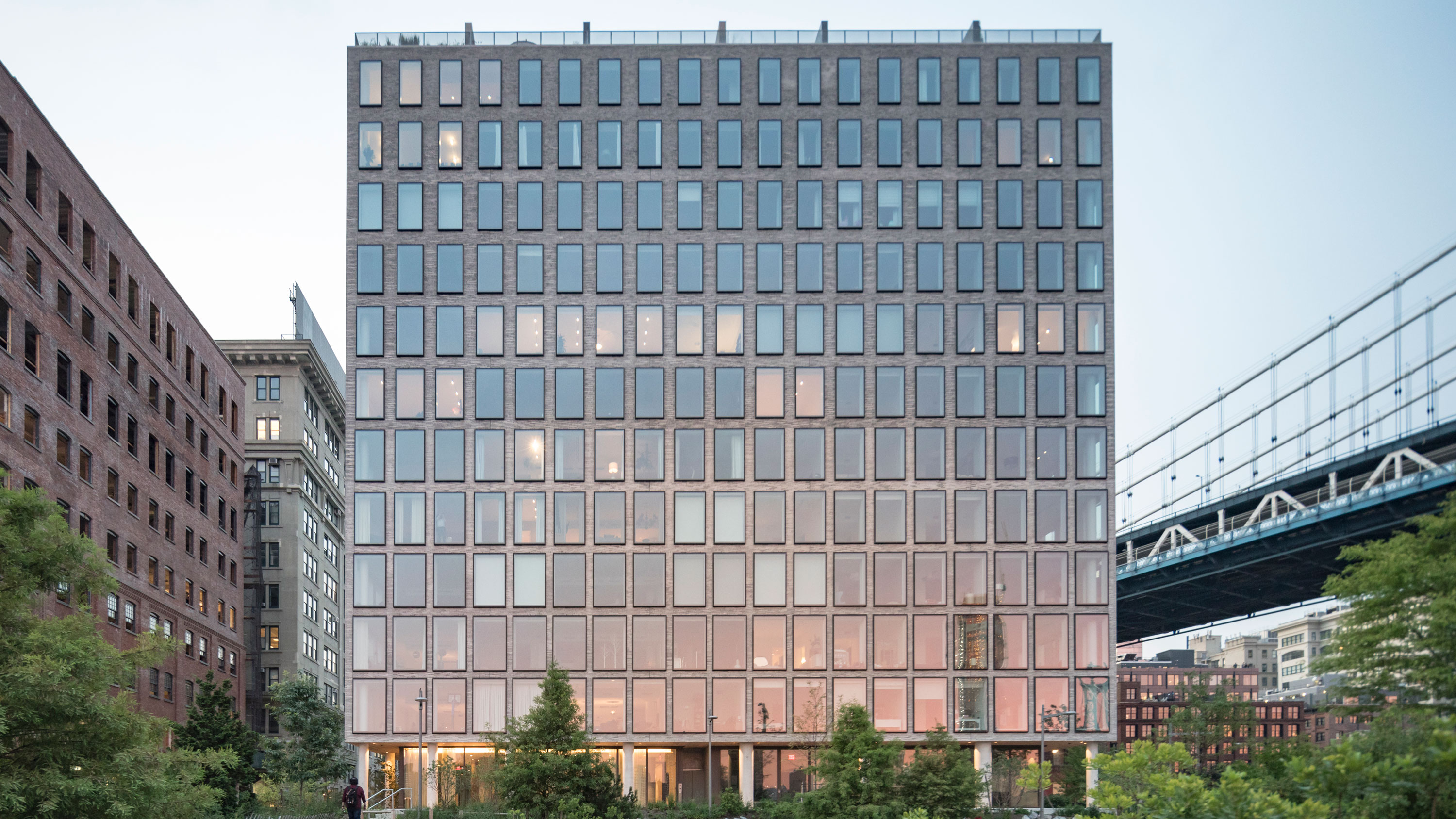 One John Street is a mixed-use project in Brooklyn Bridge Park, New York