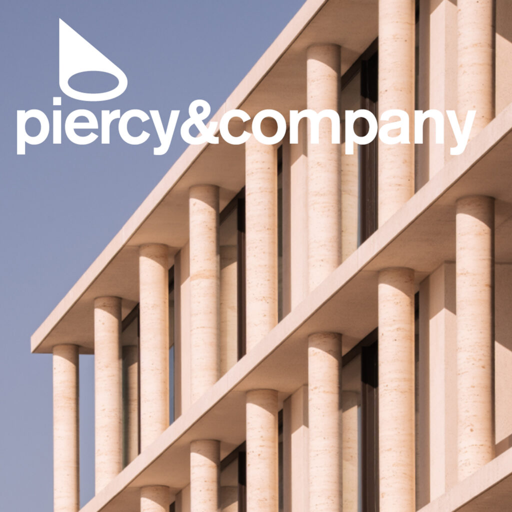 Close up of Piercy and Company project and logo